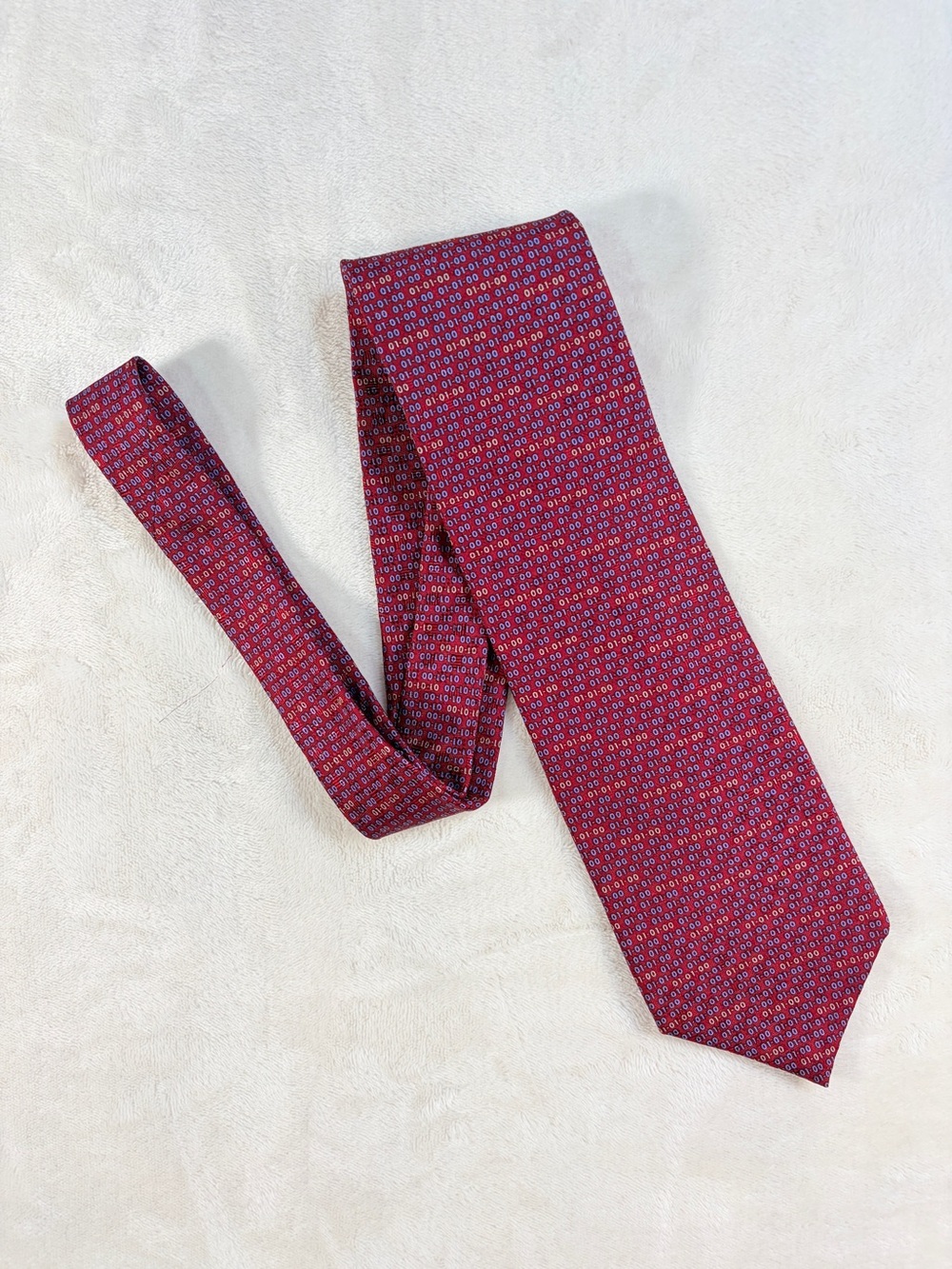 Vintage Y2K Mark of the Millennium‎ Necktie Red Blue White 01-01-00 Novelty Tie